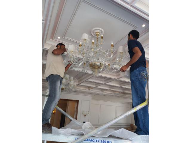 Call us for Professional Chandelier Installation, Cleaning, Electrification Services
