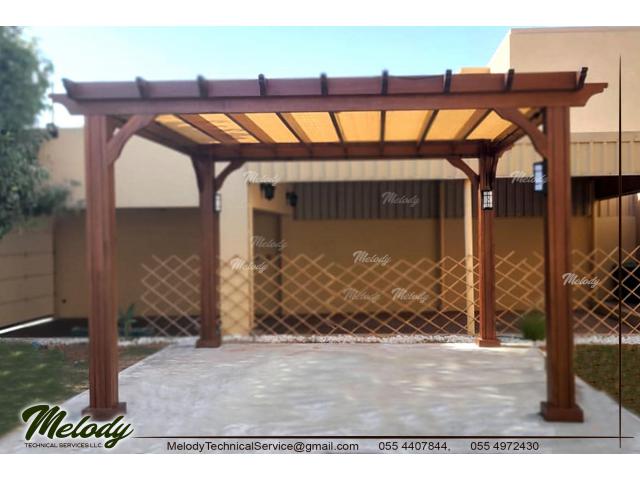 Wooden Pergola in Abu Dhabi | Pergola Suppliers in UAE | Pergola Design