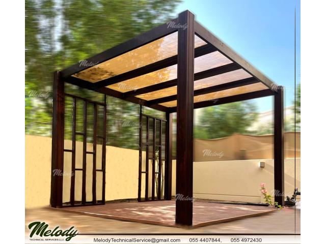 Wooden Pergola in Abu Dhabi | Pergola Suppliers in UAE | Pergola Design