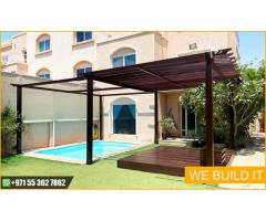 Supply and Install Wooden Pergola and Aluminum Pergola | Abu Dhabi | Dubai | Al Ain.