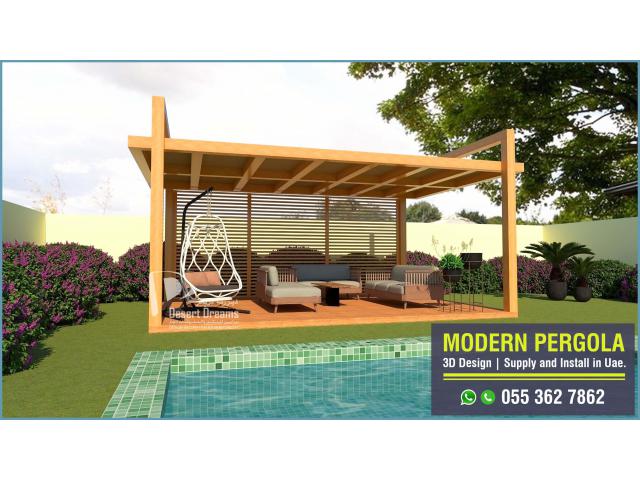 Supply and Install Wooden Pergola and Aluminum Pergola | Abu Dhabi | Dubai | Al Ain.