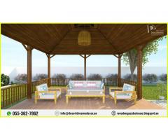 Wooden Gazebo Design and Install in Uae | Abu Dhabi | Dubai | Al Ain.