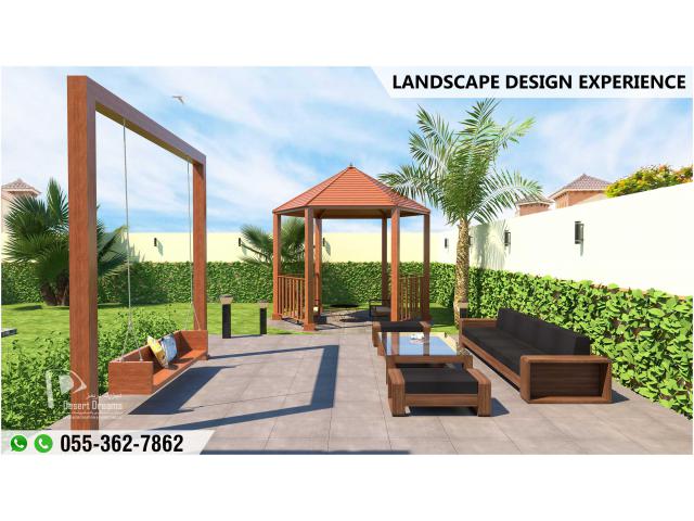 Wooden Gazebo Design and Install in Uae | Abu Dhabi | Dubai | Al Ain.