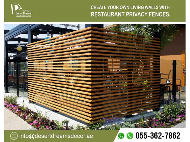 Restaurant Privacy Fences Uae | Swimming Pool privacy Fences | Dubai | Abu Dhabi.