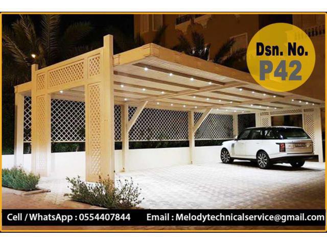 Wooden Car Parking Shades in Dubai | Wooden Carport Suppliers in Dubai