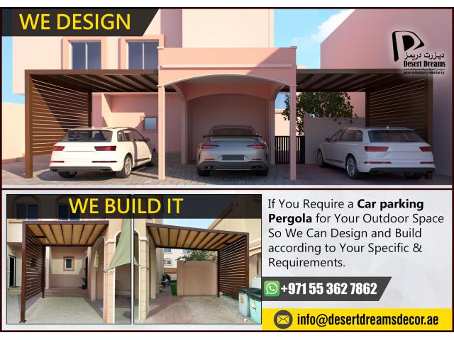 Car Parking Wooden Shades Uae | Call us for Best Price | Car Parking Aluminum Shades.