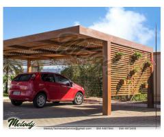 Wooden Car Parking Shade in Dubai | WPC Carport Suppliers in UAE