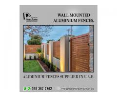 Aluminum Slatted Fences Uae | Wall Mounted Slatted Fences Abu Dhabi.