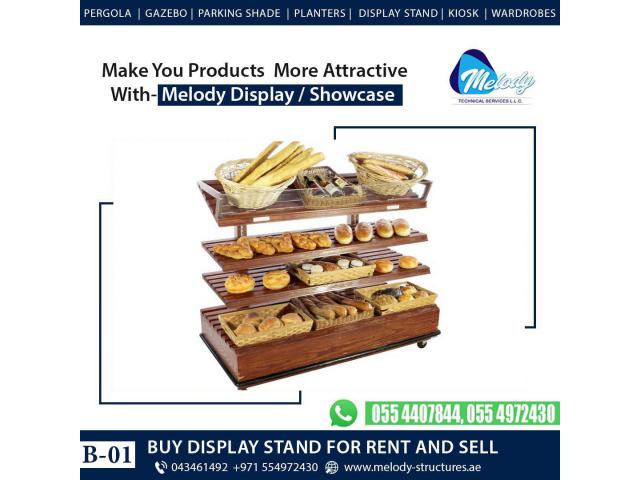 Wooden Display Stand in Dubai | Bakery Display Rack Suppliers in UAE