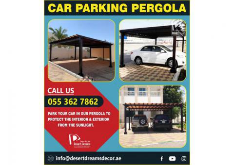 Vehicle Parking Pergola in Uae | Aluminum Pergola and Wooden Pergola | United Arab Emirates.