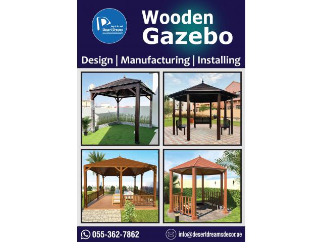 Teak Wood Gazebo in Uae | Octagon and Hexagon Shape Gazebo | Abu Dhabi | Dubai.