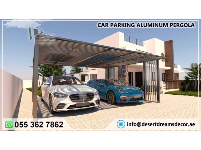 Car Parking Shades Uae | Wooden Pergola | Aluminum Pergola Uae.