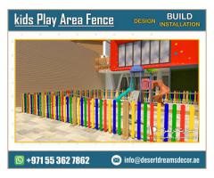 Free Standing Wooden Fences in Uae | Rainbow Colors Fences | White Color Fences | Dubai.