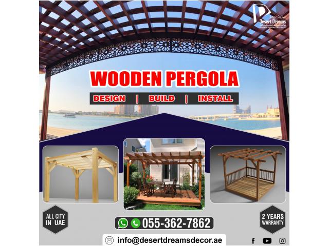 Wooden Pergola Dubai | Outdoor Wooden Pergola | Pergola Suppliers in Uae.