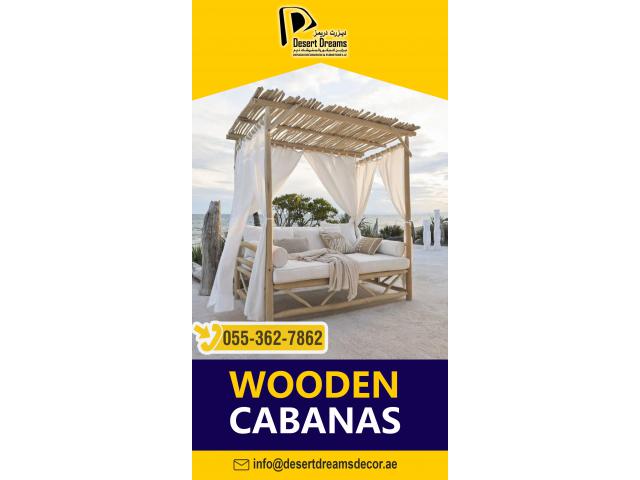 Outdoor Wooden Structures Uae | Wooden Cabanas | Kids Play Wooden House Abu Dhabi.