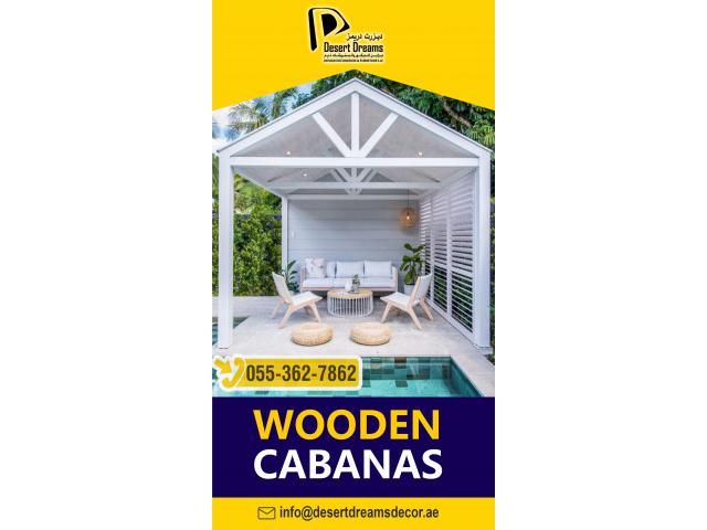 Outdoor Wooden Structures Uae | Wooden Cabanas | Kids Play Wooden House Abu Dhabi.