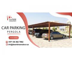 Car Parking Wooden Shades in Uae | Car Parking Pergola Manufacturer in Abu Dhabi.