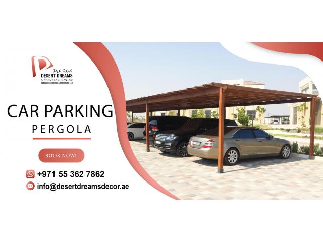 Car Parking Wooden Pergola Uae | Car Parking Shades Suppliers in Uae.
