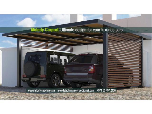 Aluminium Carport in Dubai | Steel Carport Shade in UAE | Carparking shade suppliers in Dubai