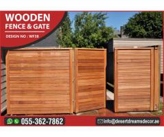 Long Area Wooden Fences Dubai | Free Standing Wooden Fence | Pool Fence Uae.