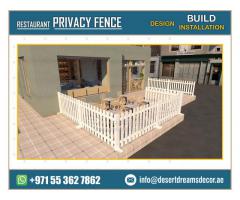 Long Area Wooden Fences Dubai | Free Standing Wooden Fence | Pool Fence Uae.