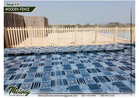 Wooden Fence | Picket fence | Garden fence Supply and install in UAE