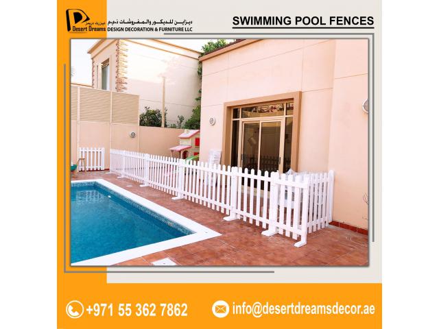 Swimming Pool Wooden Fences Dubai | White Picket Fence Dubai.