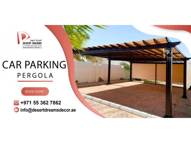 Car Parking Wooden Pergola Dubai | Car Parking Shades Suppliers in Uae.