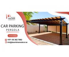 Car Parking Wooden Pergola Dubai | Car Parking Shades Suppliers in Uae.