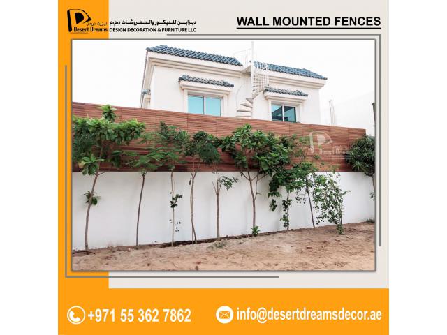 Wall Mounted Wooden Fence Abu Dhabi | Nursery Fence | Free Standing Fence Uae.