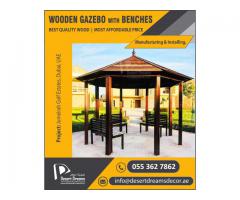 Wooden Gazebo Abu Dhabi | Round Wooden Gazebo | Square Wooden Gazebo in Uae.