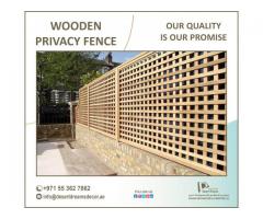 Horizontal Wooden Fences in Dubai, Abu Dhabi, Uae.