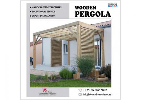 Wooden Pergola Installation in Dubai, Abu Dhabi, Al Ain | 5 Years Warranty.