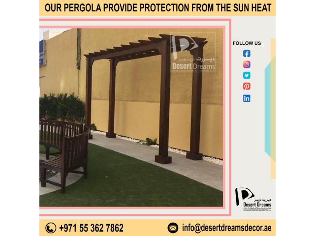 Events Pergola Suppliers in Dubai | Wooden Pergola Installation in Uae.
