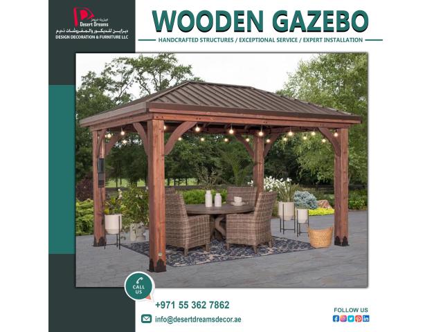 Outdoor Wooden Gazebo Uae | Outdoor Wooden Gazebo Abu Dhabi | Gazebo Al Ain.