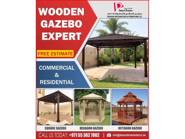 Premium Wooden Gazebos Manufacturer in UAE.