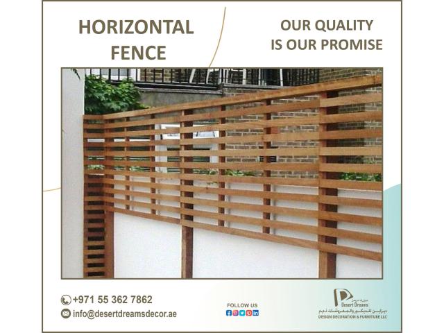 Garden Fence | Natural Wood Fence | White Picket Fence | Uae.