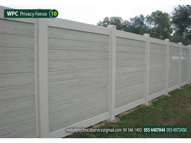 wpc fence in Abu Dhabi | composite wood fence | privacy fence