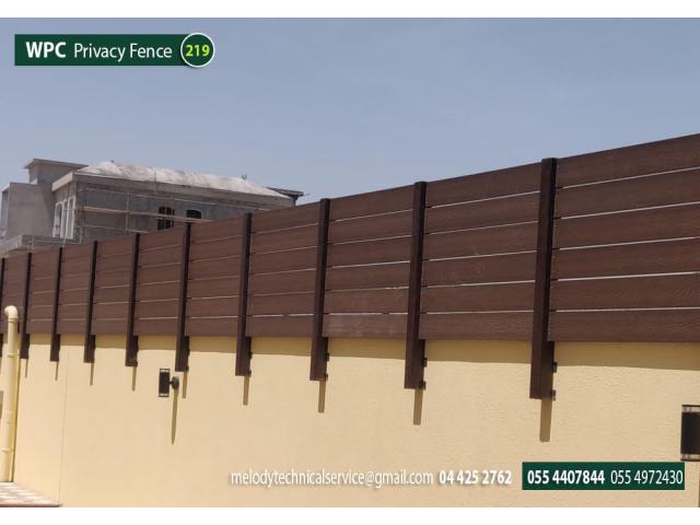 wpc fence in Abu Dhabi | composite wood fence | privacy fence