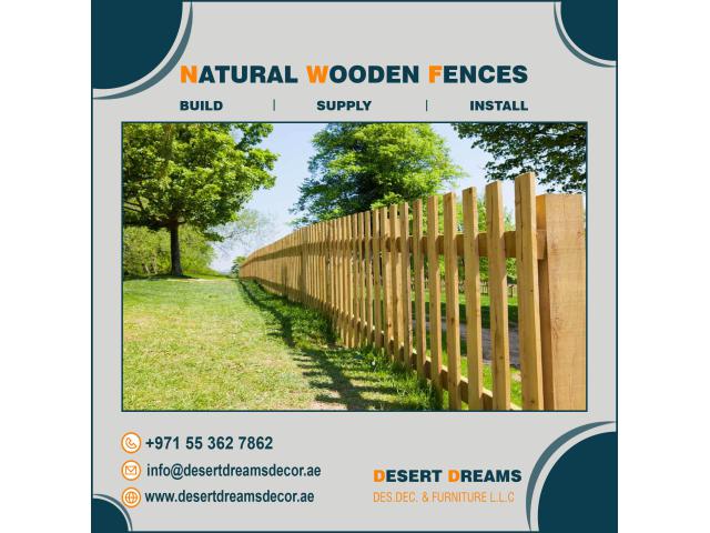 White Picket Fence Dubai | Garden Fence Supplies | Natural Wood Fence Uae.