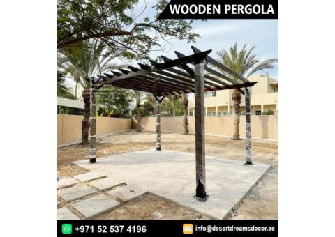 Wooden Pergola Project Dubai, Uae.