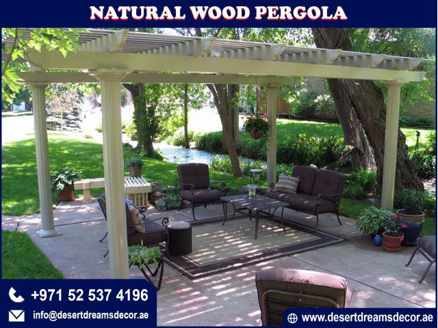 Natural Wood Pergola Uae-Best Prices Pergola Uae.