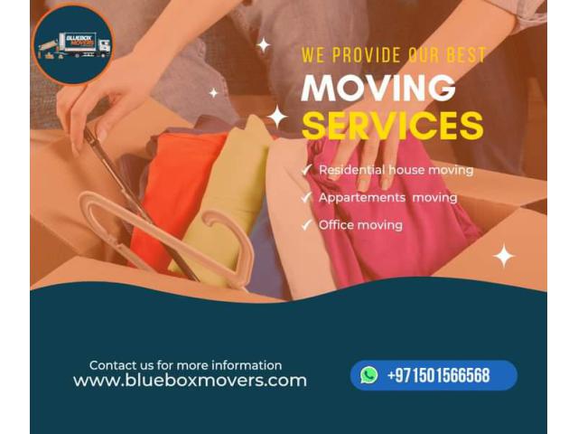 0501566568 BlueBox Movers in Arjan Villa,Office,Flat move with Close Truckwith Close Truck