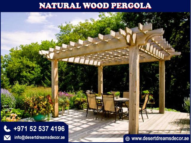 Pergola Abu Dhabi | Pergola Uae | Natural Wood Pergola Uae.