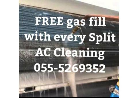 all kind of ac services in umm al quwain 055-5269352 repair clean split gas