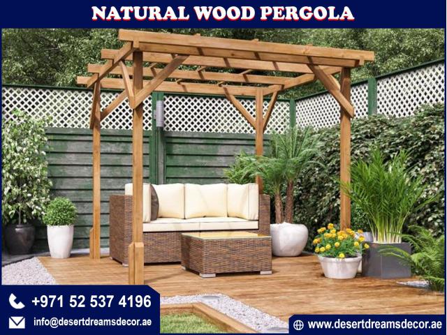 Modern Pergola Uae | Sitting Area Wooden Pergola | Pergola Company Uae.