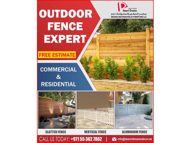 Solid Wood Fence Uae | Garden Fence | White Picket Fences Uae.