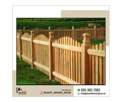 Solid Wood Fence Uae | Garden Fence | White Picket Fences Uae.