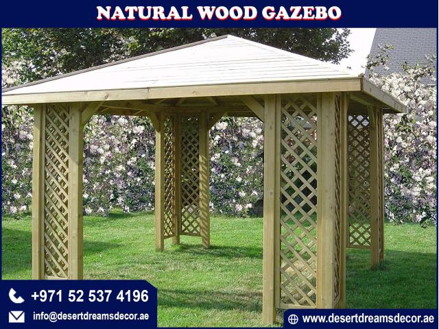 Solid Wood Gazebo Uae | Wooden Gazebo Abu Dhabi.