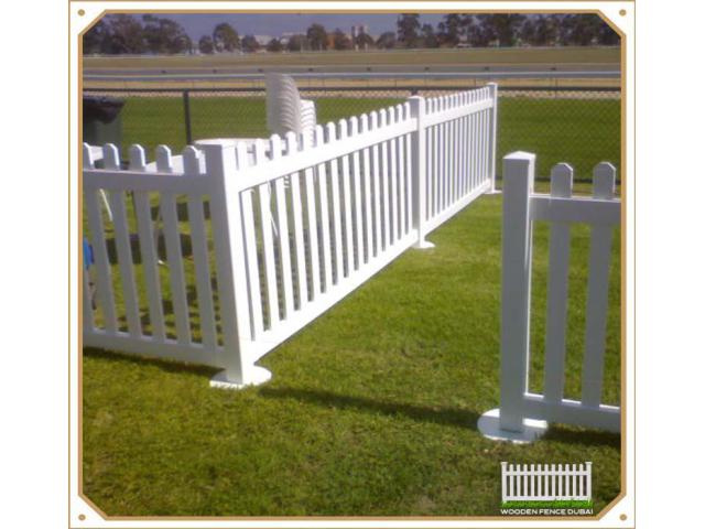 White Picket Fence | Natural Wood Fence supply and install in UAE